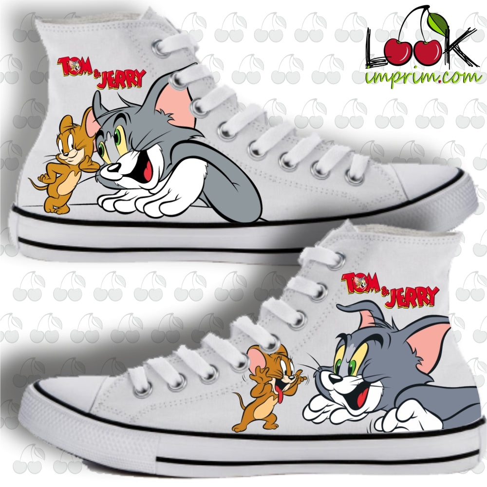 BASKET TOM JERRY basket personnalis e de type Converse