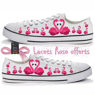 BASKET BASSE FLAMANT ROSE