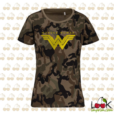 T-SHIRT CAMO WONDERWOMAN